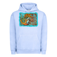 Pigment Grape Ice western wooden wheel cowboy boots Urban Hoodie - AdoDesignShop