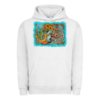 Pigment Lunar Rock western wooden wheel cowboy boots Urban Hoodie - AdoDesignShop