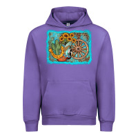 Tulip western wooden wheel cowboy boots Urban Hoodie - AdoDesignShop