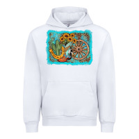 White western wooden wheel cowboy boots Urban Hoodie - AdoDesignShop
