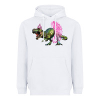 White Balerina T-Rex Dinosaur With Tutu Heavyweight Hoodie - RanaPortraitStore