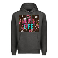 Charcoal Heather nurse life with pearls Premium Hoodie - AdoDesignShop