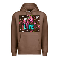 Chestnut nurse life with pearls Premium Hoodie - AdoDesignShop