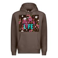 Coffee nurse life with pearls Premium Hoodie - AdoDesignShop