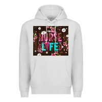 Dove Grey nurse life with pearls Premium Hoodie - AdoDesignShop