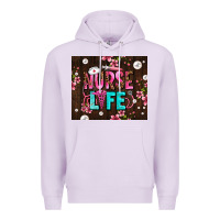 Lilac nurse life with pearls Premium Hoodie - AdoDesignShop