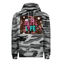 Slate Camo nurse life with pearls Premium Hoodie - AdoDesignShop