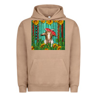 Pigment Burro goat with sunflower and cactus Urban Hoodie - Artiststas
