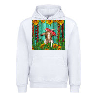 White goat with sunflower and cactus Urban Hoodie - Artiststas