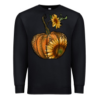 Black pumpkin with sunflower Premium Sweatshirt - RanaPortraitStore