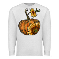 Oatmeal Heather pumpkin with sunflower Premium Sweatshirt - RanaPortraitStore