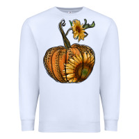 White pumpkin with sunflower Premium Sweatshirt - RanaPortraitStore