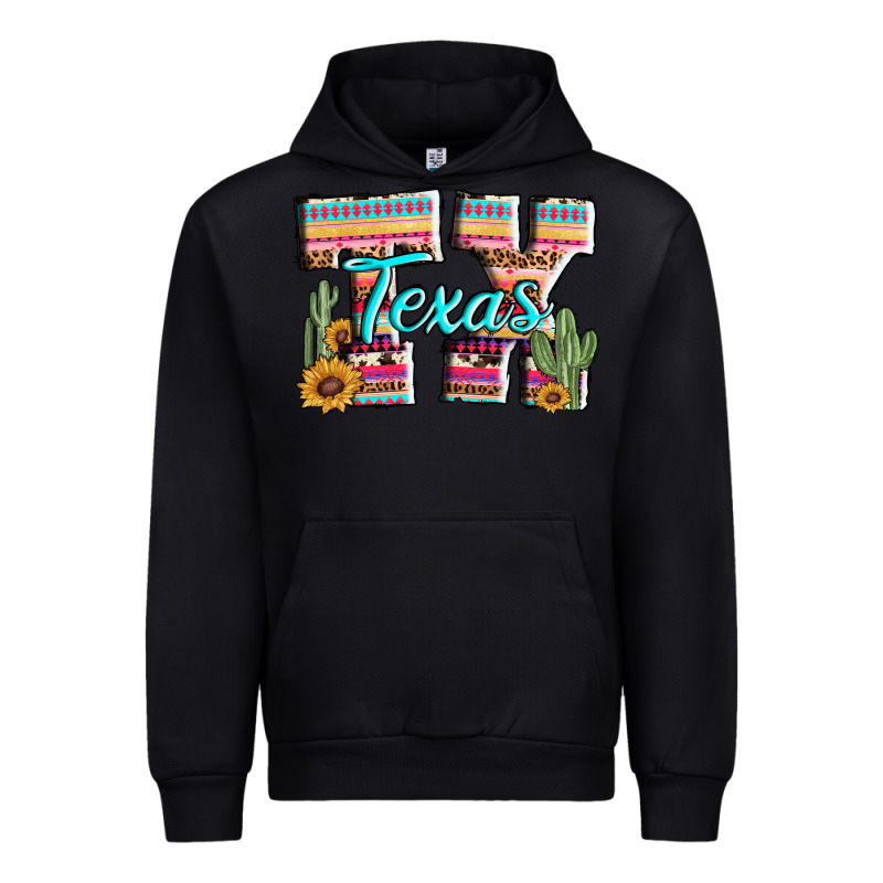 Texas Tx Aztec Cactus Leopard Urban Hoodie by AdoDesignShop | Teevron