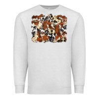 Oatmeal Heather cowhide background Premium Sweatshirt - Zillion Design Studio