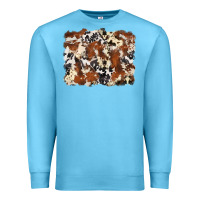Ocean Blue cowhide background Premium Sweatshirt - Zillion Design Studio