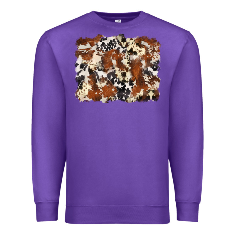 Cowhide Background Premium Sweatshirt by Zillion Design Studio | Teevron
