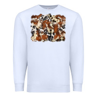 White cowhide background Premium Sweatshirt - Zillion Design Studio