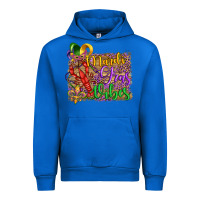 Cobalt mardi gras vibes crawfish mask and fleur de lis Urban Hoodie - Artiststas