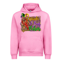 Fuchsia Pink mardi gras vibes crawfish mask and fleur de lis Urban Hoodie - Artiststas