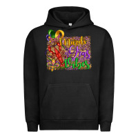 Pigment Black mardi gras vibes crawfish mask and fleur de lis Urban Hoodie - Artiststas