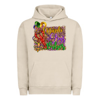 Pigment French Oak mardi gras vibes crawfish mask and fleur de lis Urban Hoodie - Artiststas