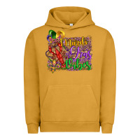 Pigment Peanut Butter mardi gras vibes crawfish mask and fleur de lis Urban Hoodie - Artiststas