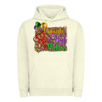 Pigment Pistachio mardi gras vibes crawfish mask and fleur de lis Urban Hoodie - Artiststas