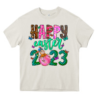 Cream Happy Easter Heavy Core Tee - CowhideDigitalArt
