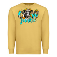 Antique Gold cow junkie Premium Sweatshirt - Zillion Design Studio