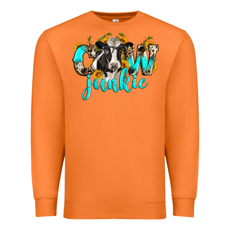 Cow Junkie Premium Sweatshirt by Zillion Design Studio | Teevron