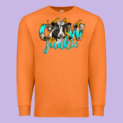 Cow Junkie Premium Sweatshirt Designed By Zillion Design Studio