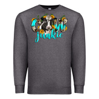 Charcoal Heather cow junkie Premium Sweatshirt - Zillion Design Studio