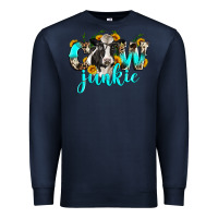 Navy cow junkie Premium Sweatshirt - Zillion Design Studio