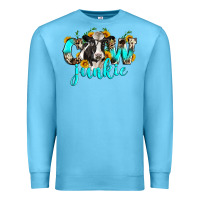 Ocean Blue cow junkie Premium Sweatshirt - Zillion Design Studio