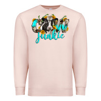 Pale Pink cow junkie Premium Sweatshirt - Zillion Design Studio