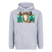 Heather Grey mom with bull skull Heavyweight Hoodie - Zillion Design Studio