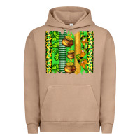 Pigment Burro st patricks gnomes and cloves with leopard  brushstrokes Urban Hoodie - Artiststas
