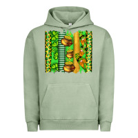 Pigment Oil Green st patricks gnomes and cloves with leopard  brushstrokes Urban Hoodie - Artiststas