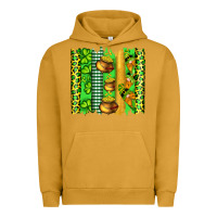 Pigment Peanut Butter st patricks gnomes and cloves with leopard  brushstrokes Urban Hoodie - Artiststas