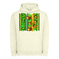 Pigment Pistachio st patricks gnomes and cloves with leopard  brushstrokes Urban Hoodie - Artiststas