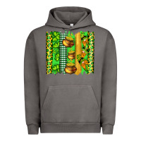 Pigment Tornado st patricks gnomes and cloves with leopard  brushstrokes Urban Hoodie - Artiststas
