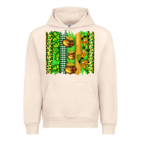 Sandshell st patricks gnomes and cloves with leopard  brushstrokes Urban Hoodie - Artiststas