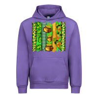 Tulip st patricks gnomes and cloves with leopard  brushstrokes Urban Hoodie - Artiststas