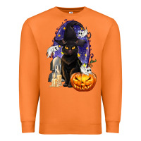 Carrot Halloween Cat and Pumpkin Premium Sweatshirt - texasbilliewilder