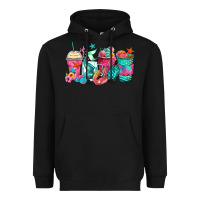Black mermaid tail coffee cups Heavyweight Hoodie - Zillion Design Studio
