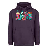 Plum mermaid tail coffee cups Heavyweight Hoodie - Zillion Design Studio