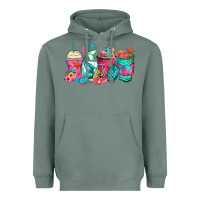 Sage mermaid tail coffee cups Heavyweight Hoodie - Zillion Design Studio