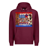 Burgundy little miss america Premium Hoodie - Artiststas