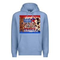 Colony Blue little miss america Premium Hoodie - Artiststas