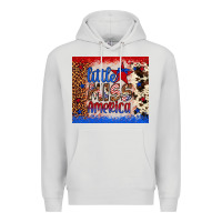 Dove Grey little miss america Premium Hoodie - Artiststas